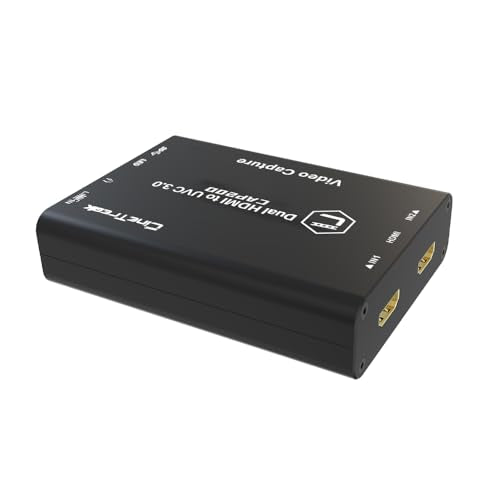 Dual HDMI Input to USB 3.0 Capture Card for livestreaming, 1080p60 Uncompressed Video Capture,3D Lut Output,Chroma Key,PS5/PS4/OBS/PC - style: Dual HDMI to UVC capture