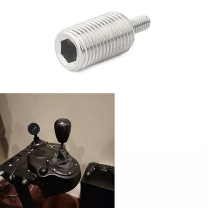 Stainless Steel Gear Shifter Adapter for Logitech G25 G27 G29 G920 Racing Wheel, M12x1.25 and M4x0.7 Threaded Screw