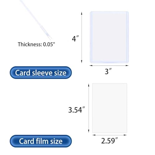 310 Pcs Card Sleeves, Premium Plastic Top Loaders for Sports Cards | 3"X4" Baseball Cards Protectors Plastic, Premium Card Holder for Trading Sports Baseball Football Game Cards - size: 110 Blue Sleeves + 200 Soft Sleeves