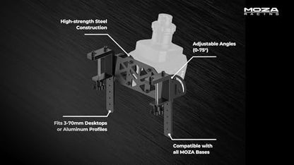 MOZA Trucking Bundle 4PCS PC Gaming Racing Simulator Kit: R5 5.5Nm Direct Drive Wheel Base, 400mm TSW Truck Wheel, SR-P Lite Pedals and Wheel Clamp for PC, Black