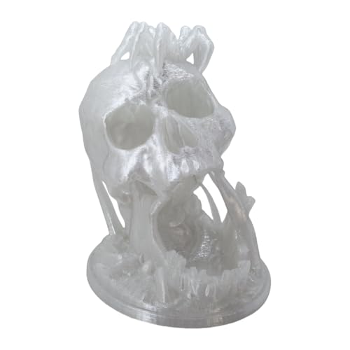 Skull Dice Tower Dungeons and Dragons RPG abletop Roleplaying Game Jail D&D (Random 7PCS D20 Dice Set Included) Crystal - color: Crystal