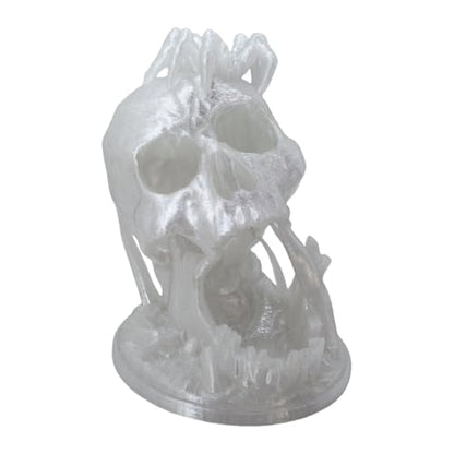 Skull Dice Tower Dungeons and Dragons RPG abletop Roleplaying Game Jail D&D (Random 7PCS D20 Dice Set Included) Crystal - color: Crystal