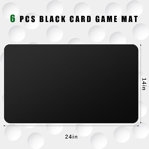Ecally 4 Pcs Card Game Mats 24 x 14 Inch Playmat Table Smooth Playing Card Mat for TCG, Gameplay (Black) - color: Black