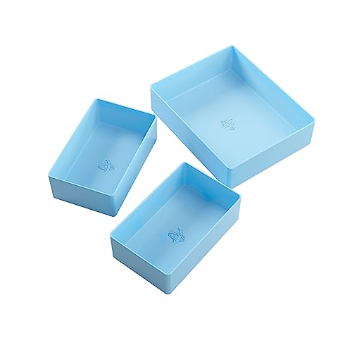 Token Silo Card Add On - 3-Piece Set of Game Trays, Holds Game Cards, Tokens, Dials and Dice, Organize LCG, TCG and Board Game Accessories, Modular Design, Blue Color, Made by Gamegenic - color: Blue