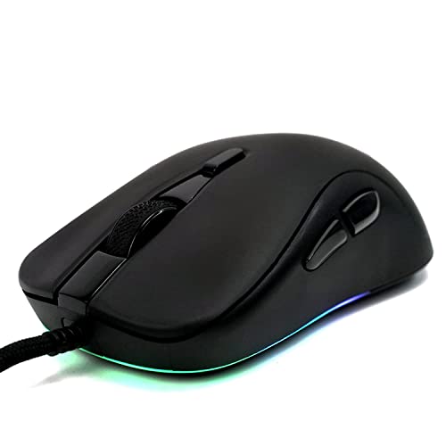 Gamesense Meta Ultra Lightweight Wired Gaming Mouse - PixArt 3360 - 65grams - 12,000 DPI - 60,000,000 clicks on All Buttons - No Holes