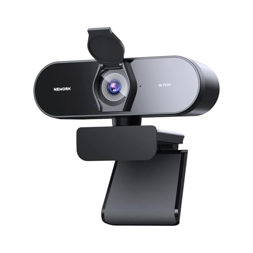 EasyCam 4K Webcam for PC - Ultra 4K HD, PDAF Autofocus, Dual Mics | Auto Light Correction, 79°FOV, Plug & Play, Privacy Cover, Computer Camera for High-End Business Meetings & Live Streaming - color: 4K Fast Focus