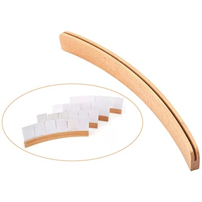 Wooden Curved Playing Card Holder, Holds Up to 13 Cards, Stable Base for Family Card Games