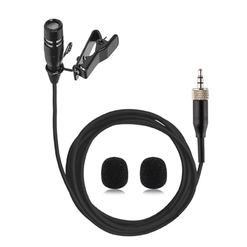 Lavalier Microphone Lapel Mic Compatible with Sennheiser Bodypack | Unidirectional Condenser Super Cardioid Clip-On Mic for Wireless Transmitter System with 3.5mm Female Screw Plug - style: 3.5mm Female Screw Plug Compatible with Sennheiser