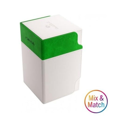 Watchtower 100+ XL Convertible Deck Box | Double-Sleeved Card Storage | Card Game Protector | Nexofyber Surface | Holds Up to 100 Cards | White Color | Made by Gamegenic (GGS20121ML) - color: White