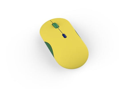 Lenovo 350 Bluetooth Silent Mouse (Fan Edition), Wireless Ergonomic Ambidextrous Design, Bluetooth 5.3, Adjustable DPI up to 2400, 36 Month Battery Life, Recycled Materials, Brazil Flag - color: Brazil Flag