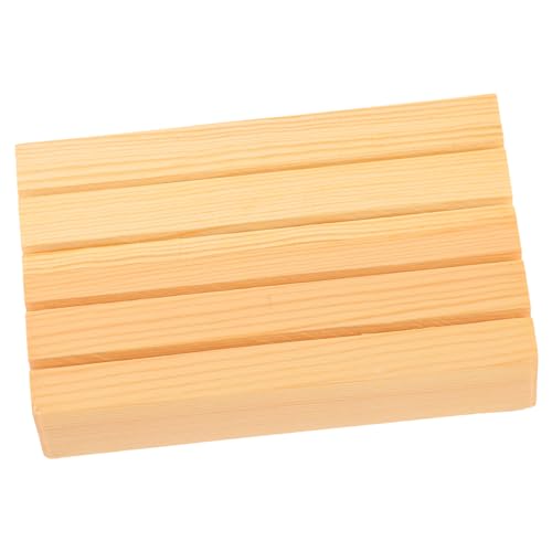 Yardwe 2Pcs Wooden Card Holder Wooden Display Base for Playing Cards Practical Storage for Games Compact Design for Home Decoration Sturdy Stand for Cards and Chess