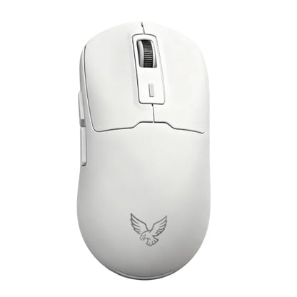 NEO V2 Tri-Mode Wireless Gaming Mouse, 55g Ultra-Lightweight, PAW3311 Sensor 12000 DPI, Bluetooth 5.0 2.4G USB-C Wired, RGB Backlit, 6 Buttons, 400mAh Rechargeable Ergonomic Mouse for PC Mac (White) - color: White