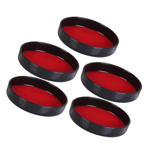 BESTonZON 5pcs Plush Leather Dice Cup Holder Base Tray Dice Storage Cup Lid Shaker Tray Bar Prop Party Game Accessory