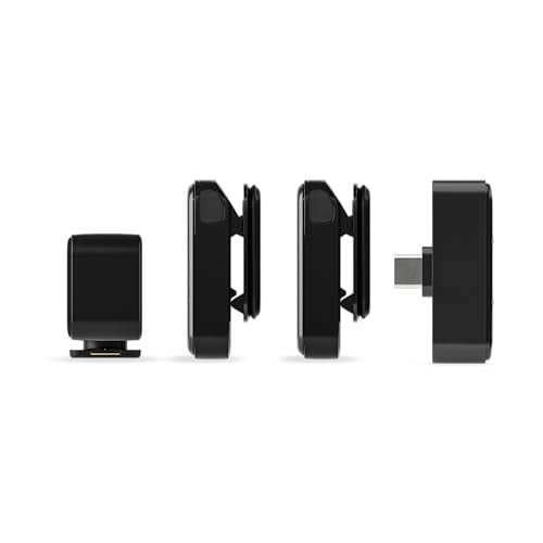 RØDE Wireless Micro - Compact Wireless Microphone Camera Kit, Two Mics with Camera Receiver, Smartphone Receiver, and Charge Case for Content Creation - USB-C, Black - color: USB-C Camera Kit