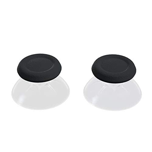eXtremeRate Black & Clear Dual-Color Replacement 3D Joystick Thumbsticks for PS5 Controller, Analog Thumb Sticks with Screwdriver for PS4 Slim Pro Controller - color: Black Clear