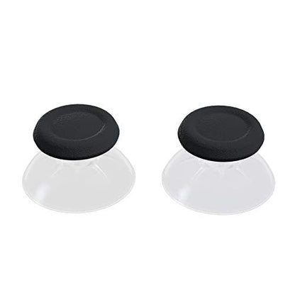 eXtremeRate Black & Clear Dual-Color Replacement 3D Joystick Thumbsticks for PS5 Controller, Analog Thumb Sticks with Screwdriver for PS4 Slim Pro Controller - color: Black Clear