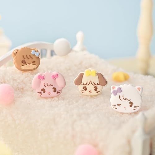 GeekShare 4PCS Switch Thumb Grip Caps,Kawaii Thumbstick Caps,Soft Silicone Joystick Cover Compatible with Switch/OLED/Lite - Mikko Sweet Thoughts - color: Mikko Sweet Thoughts