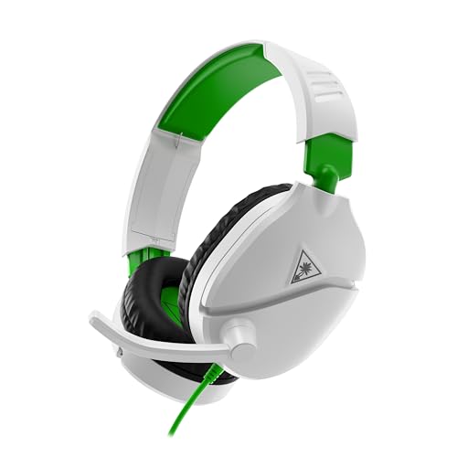 Turtle Beach Recon 70 Multiplatform Gaming Headset for Xbox Series X|S, Xbox One, PS5, PS4, PC & Mobile w/ 3.5mm Wired Connection - Flip-to-Mute Mic, 40mm Speakers, Lightweight Design, White - color: White and Green
