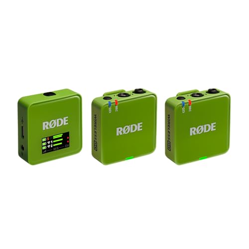 RØDE Wireless GO (Gen 3) – Compact Wireless Mic – Pristine Audio, 32-bit Float Recording, Automatic Level Control, for Phones, Cameras and Computers (Green) - color: Wireless GO Gen 3 Green