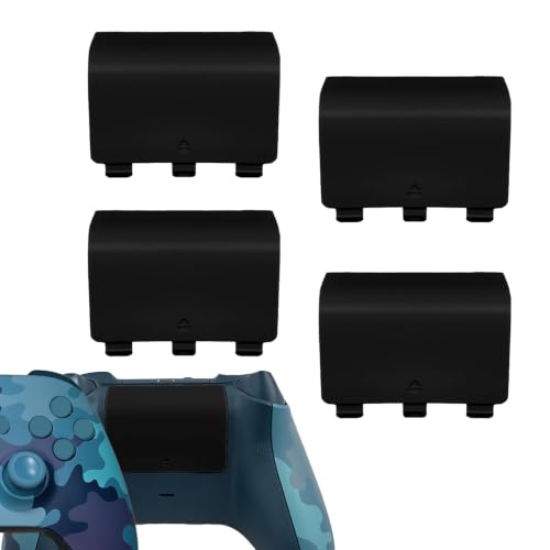4 Pack Battery Cover for Xbox Series X/S Controller Cover[NOT for Xbox One & One X/S] Battery Back Cover for Xbox Series X/S Controller(Black) - color: Black