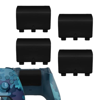 4 Pack Battery Cover for Xbox Series X/S Controller Cover[NOT for Xbox One & One X/S] Battery Back Cover for Xbox Series X/S Controller(Black) - color: Black