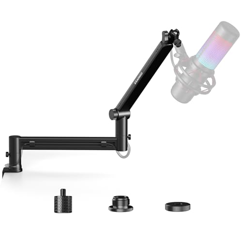 Microphone Arm,Aokeo AK-58 Desk Low Profile Adjustable Mic Boom Arm Stand,Suitable For Blue Yeti,Snowball iCE, HyperX QuadCast,SoloCast,Elgato Wave,Etc - color: AK-58