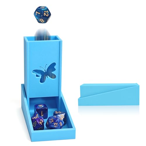 Foldable Mini Dice Tower for D&D, RPG & Tabletop Games Portable Dice Roller Design, Foldable Dice Storage Box Perfectly Fits Board Game Accessories and Gifts (style4) - style: style4