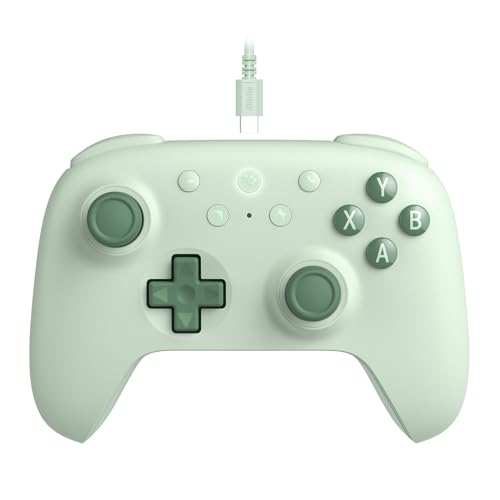 8BitDo Ultimate 2C Wired Controller for Windows PC and Android, with 1000Hz Polling Rate, Hall Effect Joysticks and Hall Triggers, and Remappable L4/R4 Bumpers (Green) - color: Green