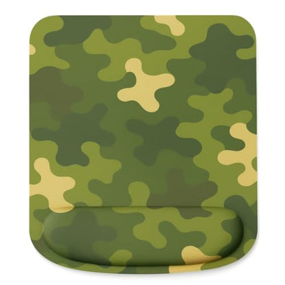Ergonomic Memory Foam Mouse Pad with Wrist Support, Orange, Ultra-Smooth Surface, Anti-Slip Base (Camo, Medium) - color: Camo