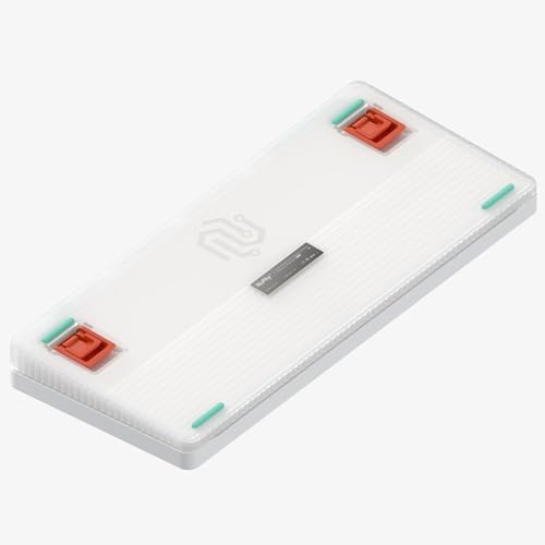 nuphy Halo75 V2 Mechancial Gaming Kyeboard,75% Wireless Hot Swappable Bluetooth Keyboard,83 Kyes RGB Backlit Keyboard,Support Bluetooth/2.4GHz/USB-C-White Blush Switch - color: White, size: Blush (42gf)