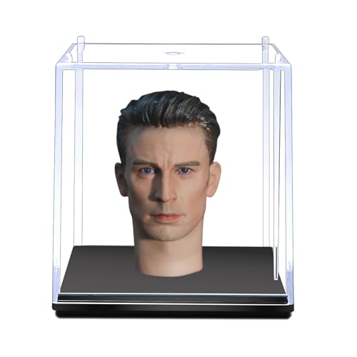 Clear Geodes Rocks Display Case,Minifigure Display Case Single Plastic Small Action Figure Storage Box for Small Collectibles Tabletop Decor (3*3*3in) - size: 3*3*3in