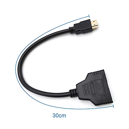 BATU HDMI Splitter Adapter Cable - Hdmi Splitter 1 in 2 Out Male to Dual Female 1 to 2 Way for HD, LED, LCD, TV, Support Two The Same TVs at The Same Time Mirror Only