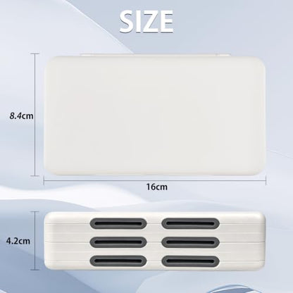 ONETIAOLONG Switch Game Case Holder for Switch 2 & OLED & Lite with 72 Cartridge Slots and 144 Micro SD Card Storage with Magnetic Closure,Protective Hard Shell and Soft Lining for Easy carrying - color: White, style: 72-slots
