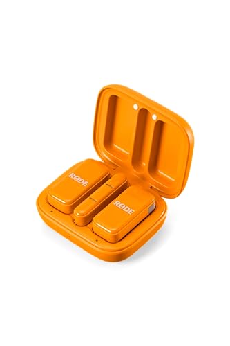 RØDE Wireless Micro - Compact Wireless Microphone, Two Mics with Charge Case for Smartphone Content Creation - USB-C, Orange | USB-C Receiver, 2 Clip-on Omni Mics, Gainassist, Charging Case Up to 21h, 100m Plus Range - color: USB-C Orange