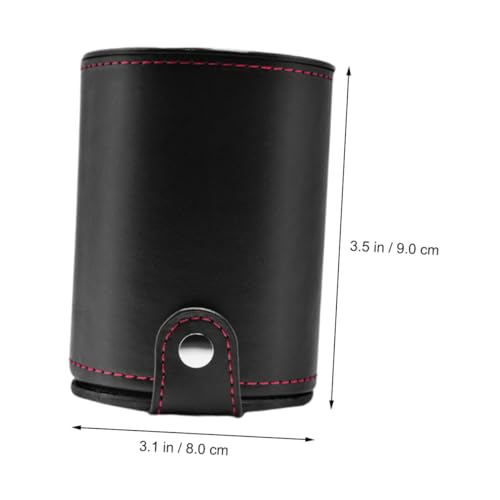 PU Leather Dice Shaker Cup with Quiet Felt Lining Double-Layer Dice Storage Compartment Lightweight Portable for Table and Board Games