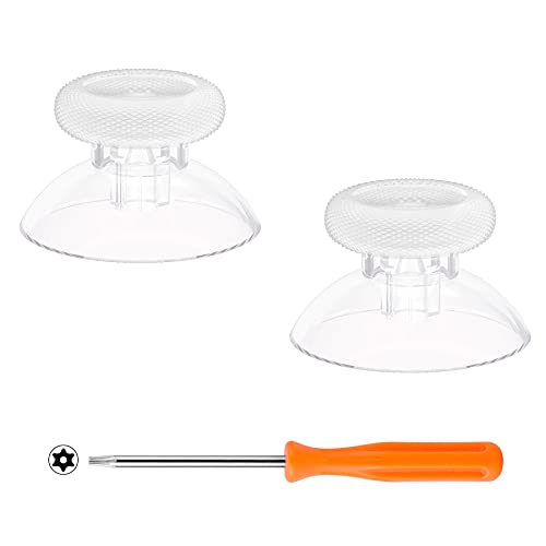 eXtremeRate Replacement Thumbsticks for Xbox Series X & S Controller, Joysticks Repair Kit for Xbox Wireless Controller, Custom Analog Stick Buttons for Xbox One S/X/Elite Controller - Clear - color: Clear