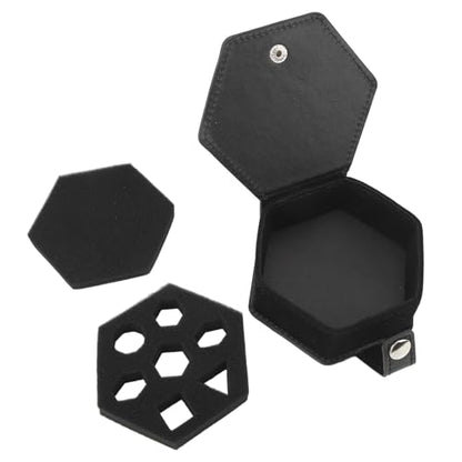Portable PU Leather Dice Tray with Removable Slotted Insert Sponge Lined Dice Box Storage Holder Compatible with Board Game Accessories