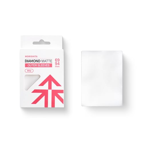 Morishita Diamond Matte Sleeves for Standard Size Cards, Premium Third-Layer Protection Outer Sleeves for PTCG, OPCG, MTG, 80 Pack