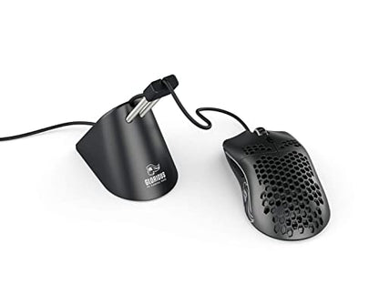 GLORIOUS (Bungee + Headphone Stand) Gaming Mouse Bungee (Black) Trident – Under Desk Gaming Headset/Headphone Stand Mount Holder (VR Headset Compatible) (Bundle)