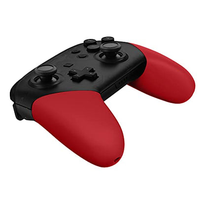 eXtremeRate Passion Red Replacement Handle Grips for Nintendo Switch Pro Controller, Soft Touch DIY Hand Grip Shell for Nintendo Switch Pro - Controller NOT Included - color: Passion Red