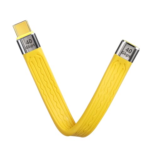 SinLoon 40Gbps USB4 Type C Extension Cable 100W PD Fast Charging 8K USB C to USB C Flat Slim FPC Data Cable for Laptop & Phone (Male to Female)