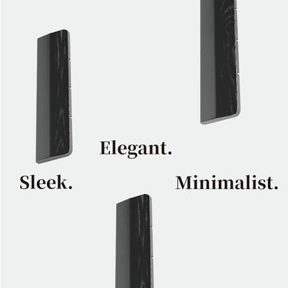 Faluber Wooden Wrist Rest with Black Lacquered -Mini Size Pack of 2 -Black Coating -Mechanical Gaming Keyboard Ergonomic Palm Rest -7 Inches/20mm Thick (Twin Mini Pack, Black Lacquered) - color: Black Lacquered, size: Mini