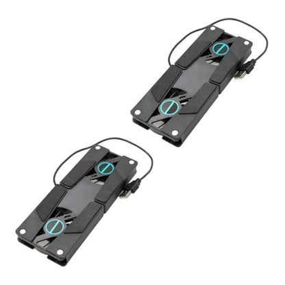 2PCS Laptop Cooler Pad with Dual Fans USB Powered Quiet Cooling Stand Anti-Slip Mat Compatible with All Laptop for Gaming and Work