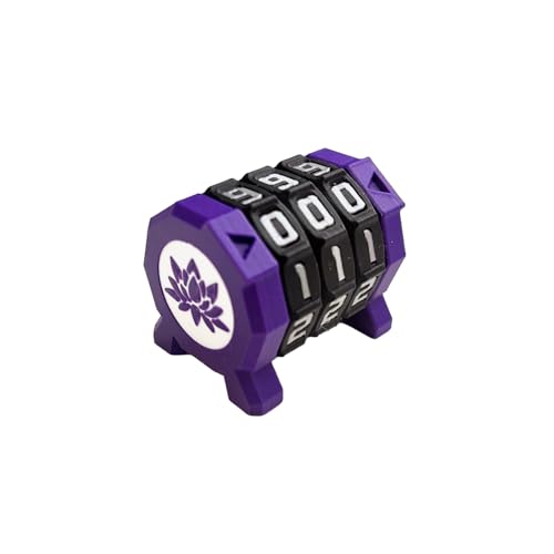 MTG Life Counter, 000-999 Range 3 Ring Wheel Counter Health Tracker EDH Damage, Life Counter Dial Game for Board Game, RPG TGG Card Games, Poke, YGO - color: Lotus (Purple + White), size: 3-Grid Game Counter