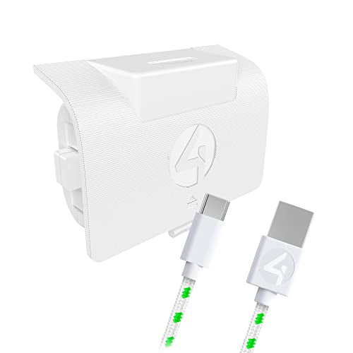 4Gamers SX-C6 X Single Play & Charge Battery Pack Compatible with Xbox Series S and Xbox Series X Consoles - White