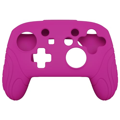 playvital Samurai Edition Ergonomic Silicone Skin Protective Case for Nintendo Switch Pro, Soft Anti-slip Controller Grip Protector for Nintendo Switch Pro with Thumb Grips - Neon Purple - color: Neon Purple