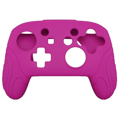 playvital Samurai Edition Ergonomic Silicone Skin Protective Case for Nintendo Switch Pro, Soft Anti-slip Controller Grip Protector for Nintendo Switch Pro with Thumb Grips - Neon Purple - color: Neon Purple