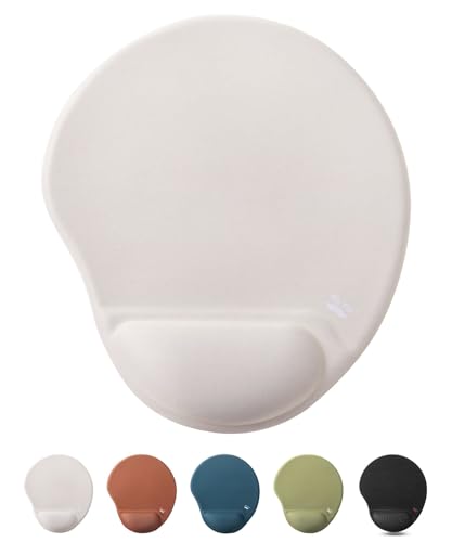 Mr. Pen- Ergonomic Mouse Pad with Wrist Rest | Breathable Fabric with Memory Foam Cushion, Non-Slip Rubber Base, Gel Mouse Pad with Wrist Support - color: Beige