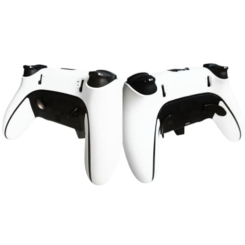 12 in 1 Interchangeable Thumbsticks & Metal Back Paddles Replacement Parts for PS5 DualSense Edge Controller, 6 Silicone Analog Joystick Caps, 4 Paddles Trigger Buttons,2 Base Rings (Black) - color: Black