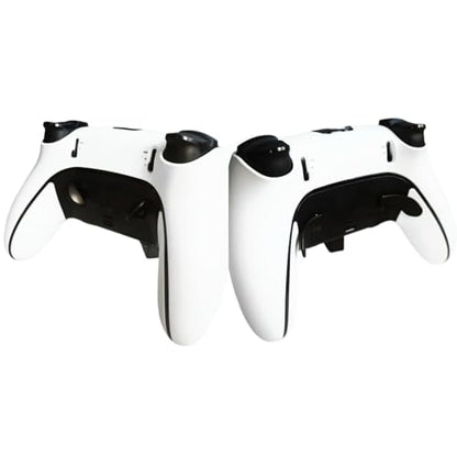 12 in 1 Interchangeable Thumbsticks & Metal Back Paddles Replacement Parts for PS5 DualSense Edge Controller, 6 Silicone Analog Joystick Caps, 4 Paddles Trigger Buttons,2 Base Rings (Black) - color: Black